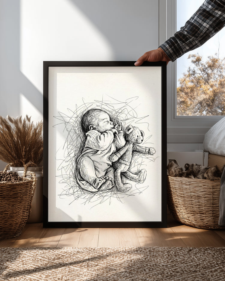 Masumiyet Çizimi | Kişiye Özel Poster Tablo