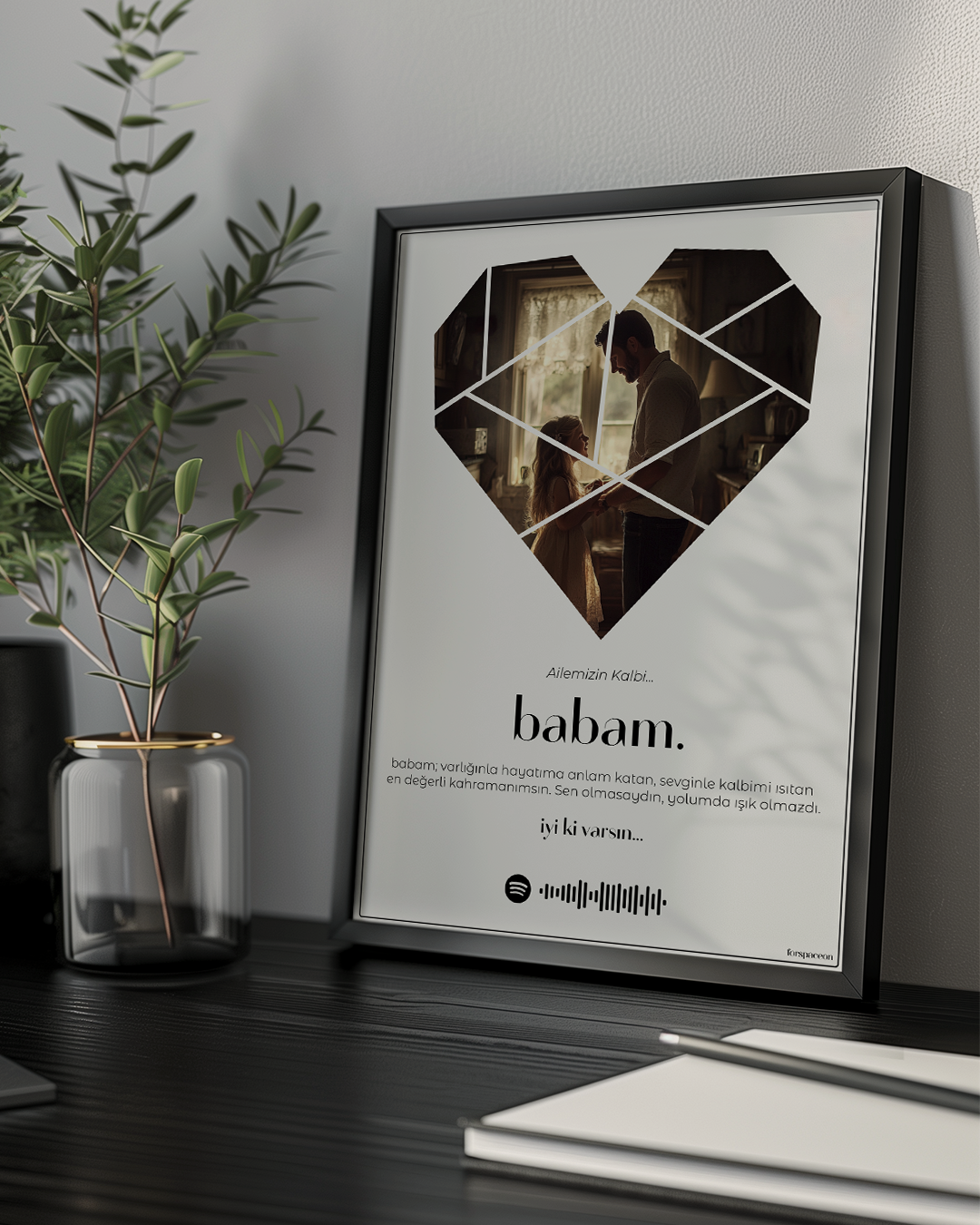 Babalara Özel 1-9 Fotoğraflı Kolaj Poster Tablo