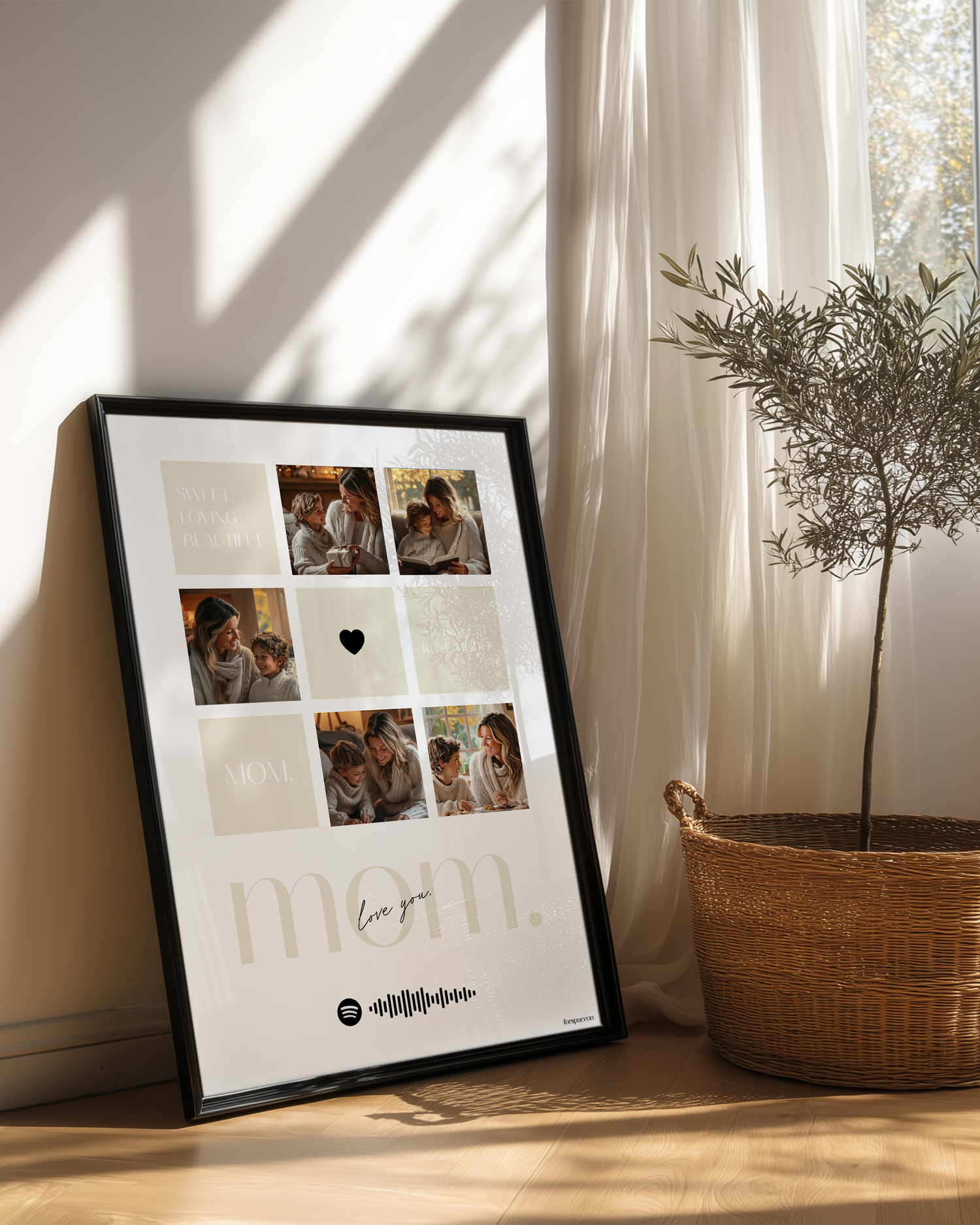 Annelere Özel 5 Fotoğraflı Kolaj Poster Tablo