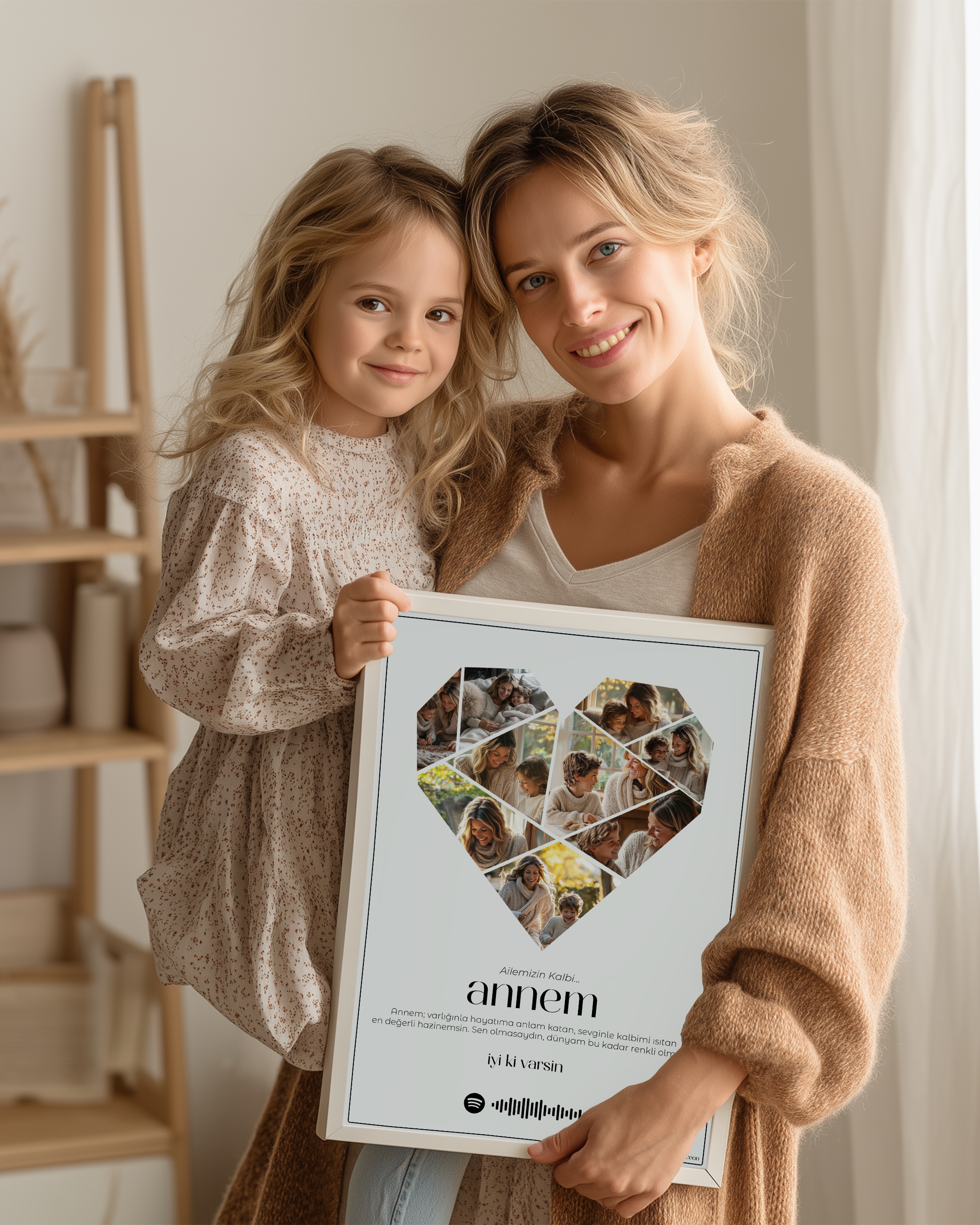 Annelere Özel 9 Fotoğraflı Kolaj Poster Tablo