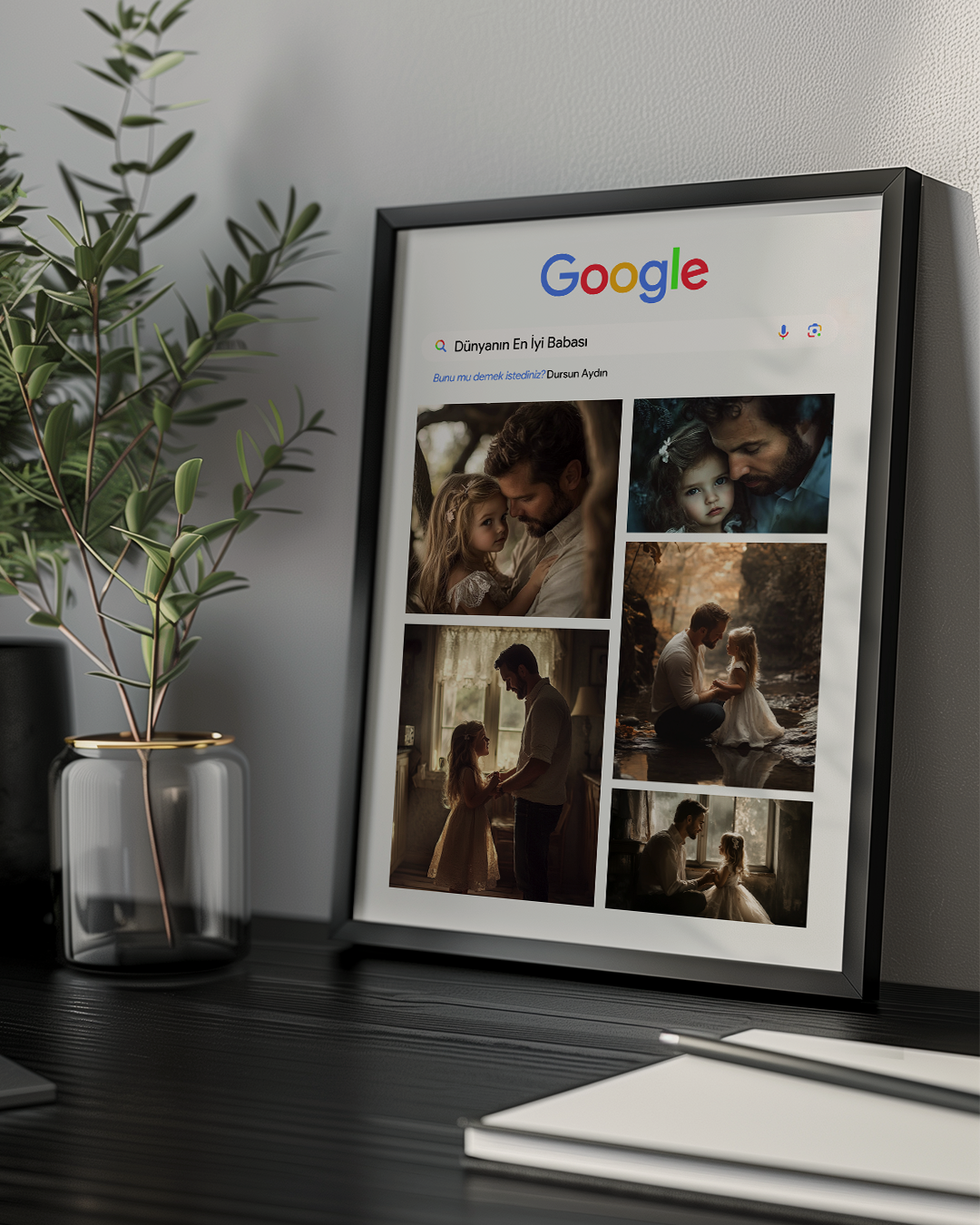 Babalara Özel Google Poster Tablosu