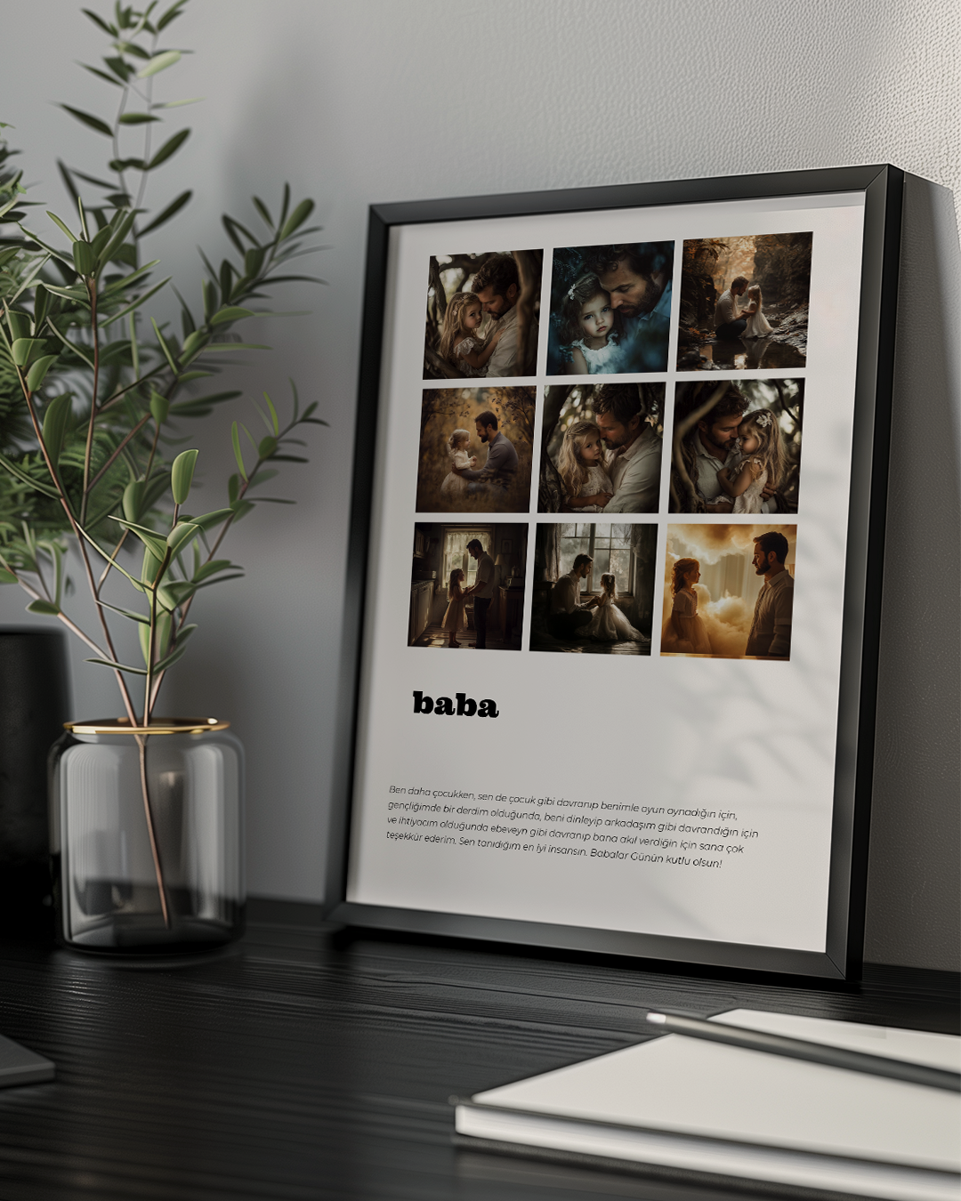 Baba Yazılı Poster Tablosu