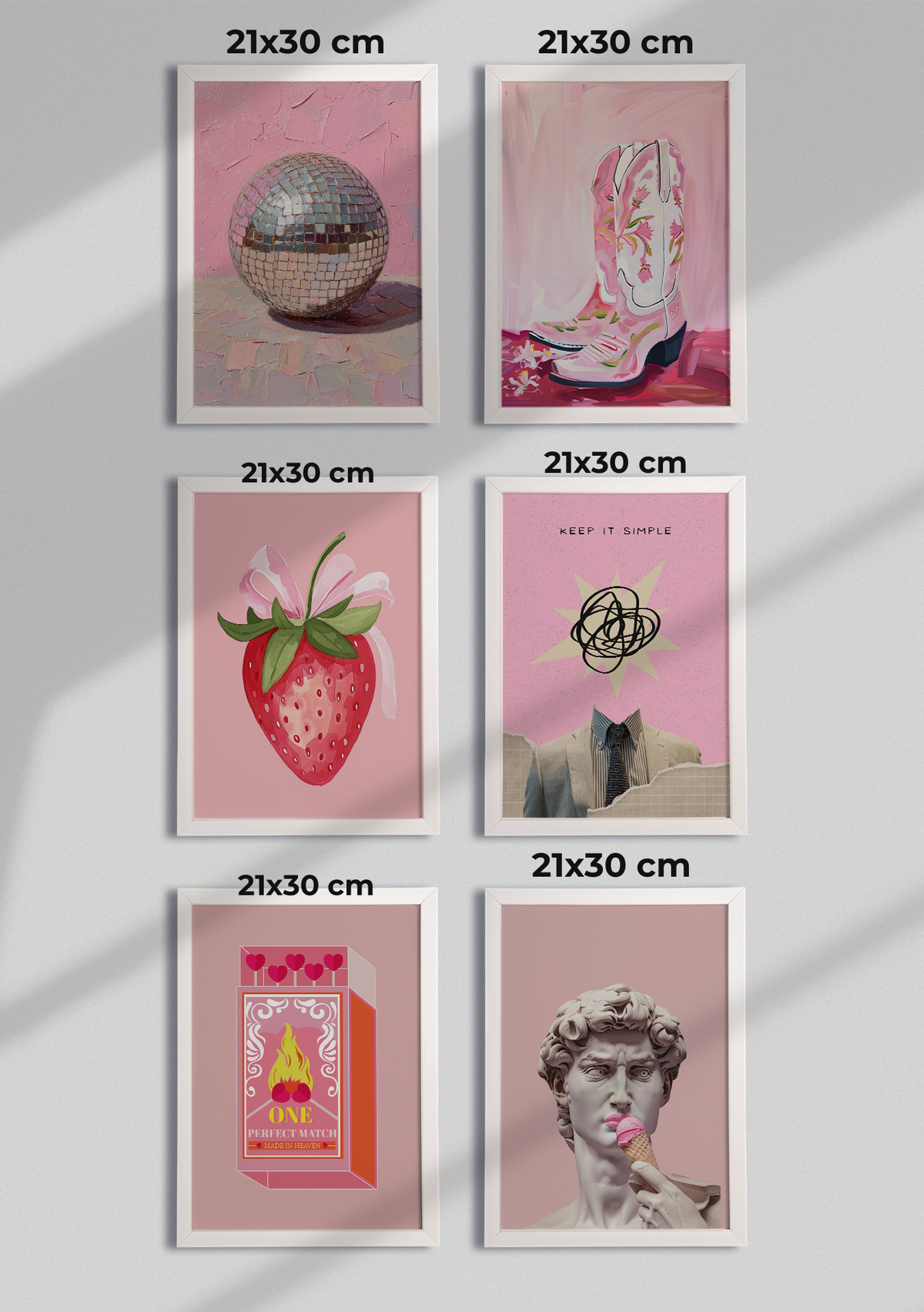 Pembe Pop 6'lı  ölçüleri