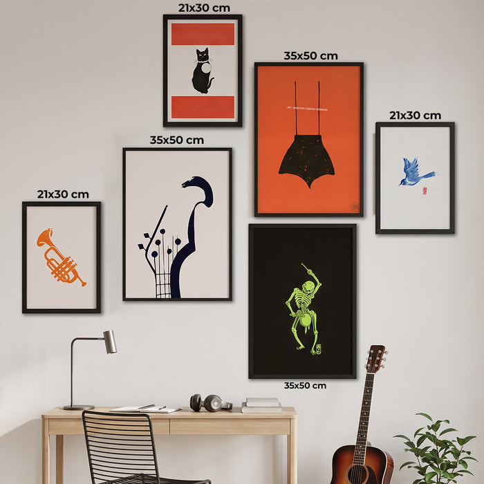 Minimalist 6'lı Poster Tablo Seti ölçüleri