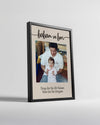 Babam ve Ben Sözlü Fotoğraflı Poster Tablosu