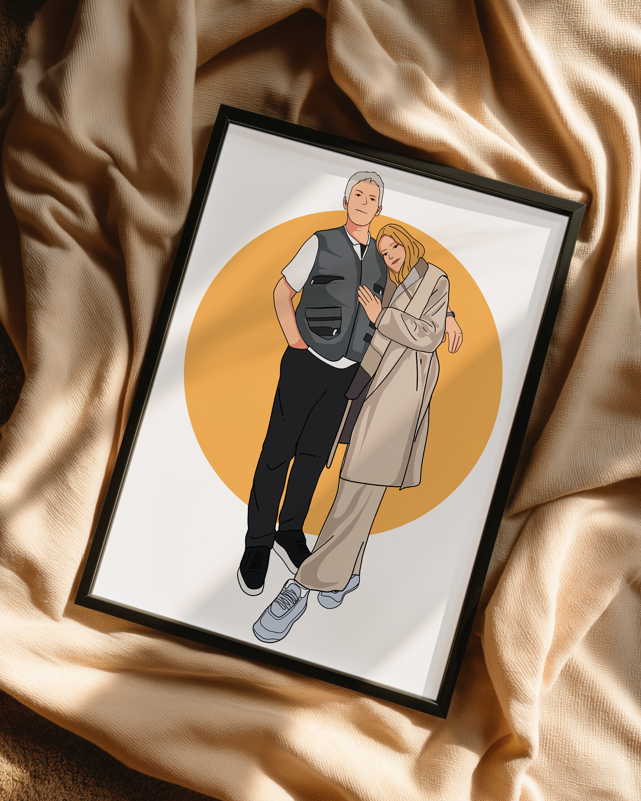 Babalara Özel Çizim Karikatür Poster Tablo