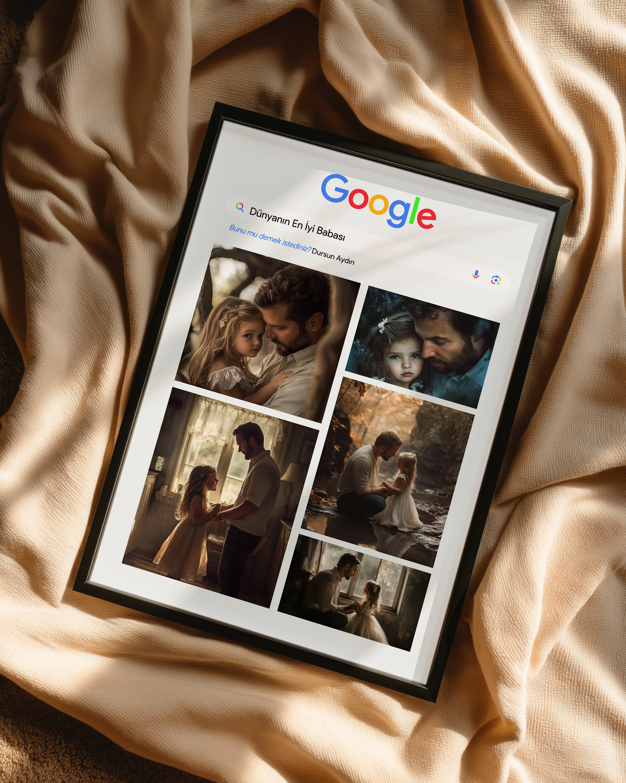 Babalara Özel Google Poster Tablosu