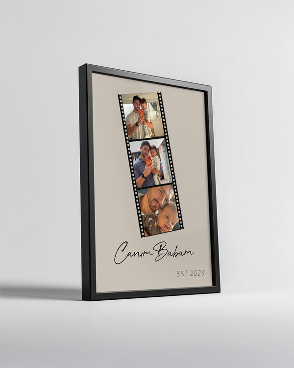 Babama Hediye Film Şerit 3 Fotoğraflı Poster Tablosu