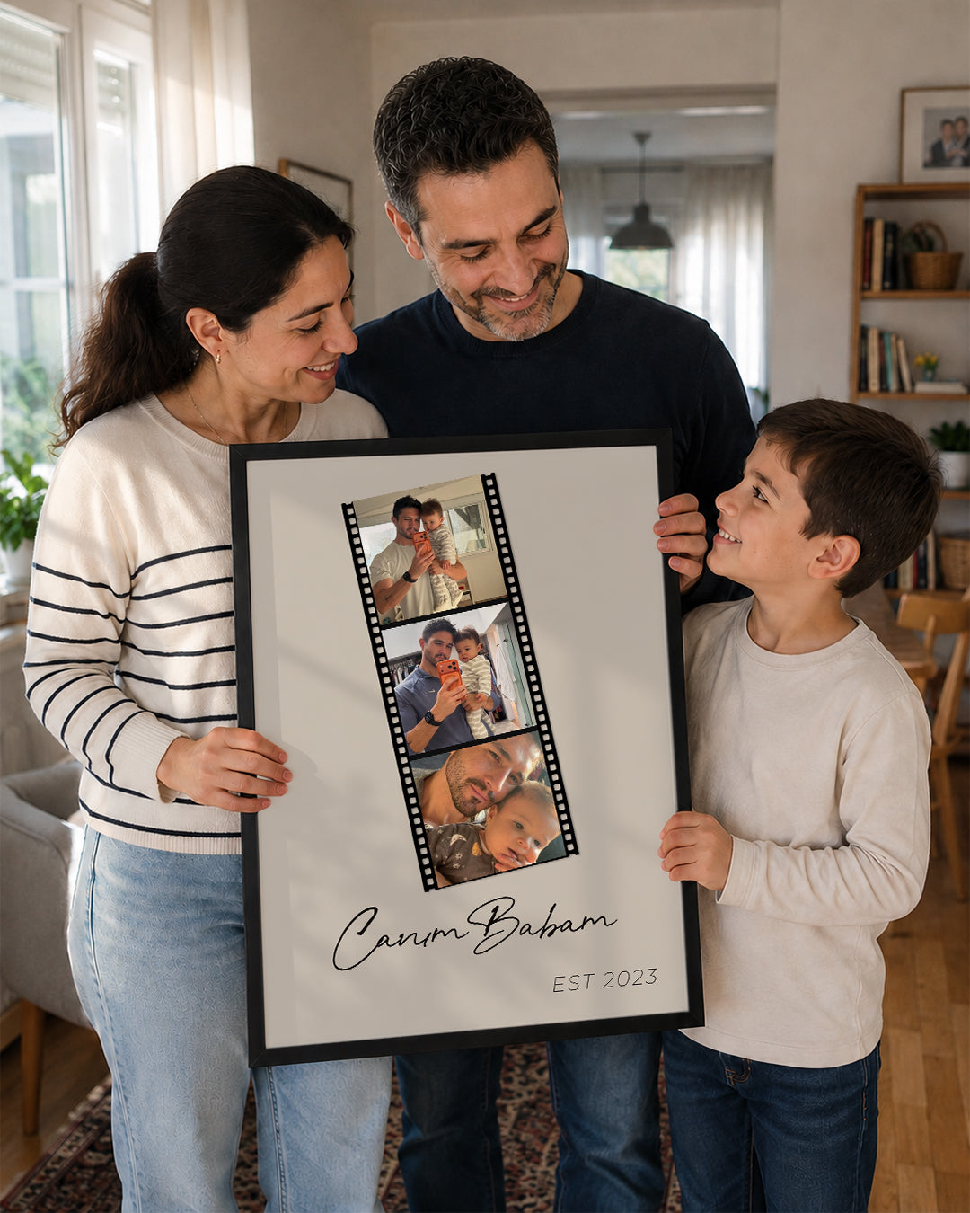 Babama Hediye Film Şerit 3 Fotoğraflı Poster Tablosu