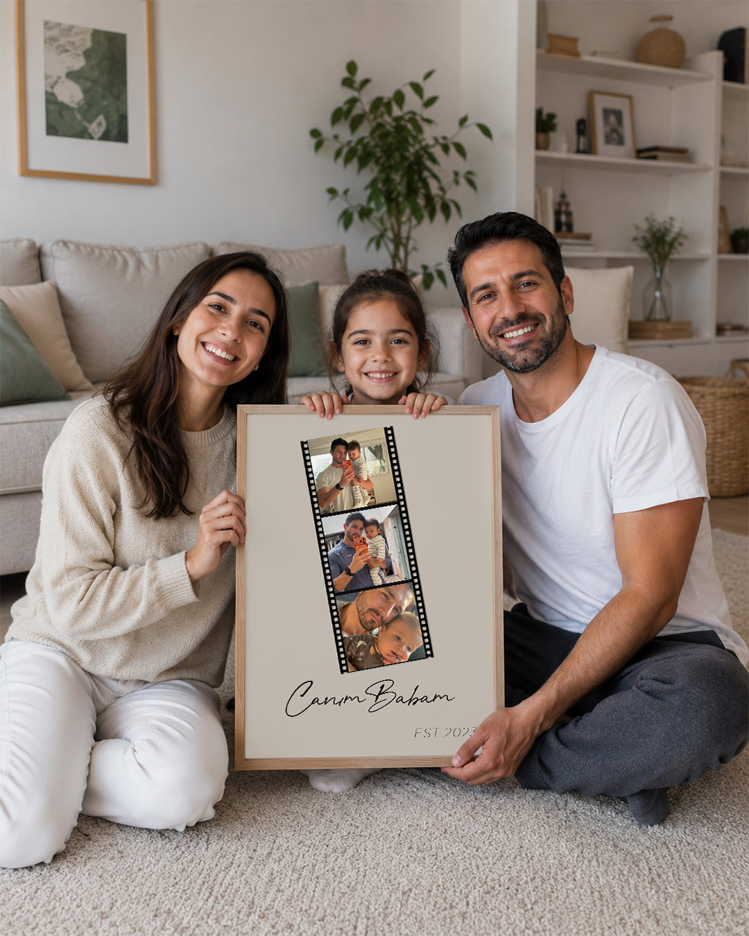 Babama Hediye Film Şerit 3 Fotoğraflı Poster Tablosu