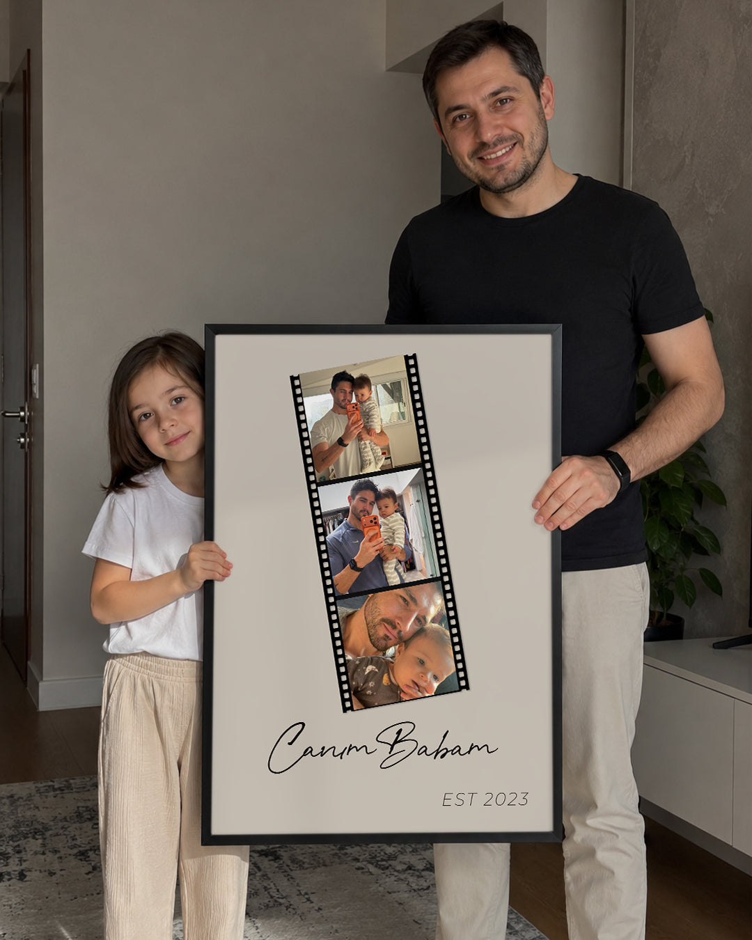 Babama Hediye Film Şerit 3 Fotoğraflı Poster Tablosu