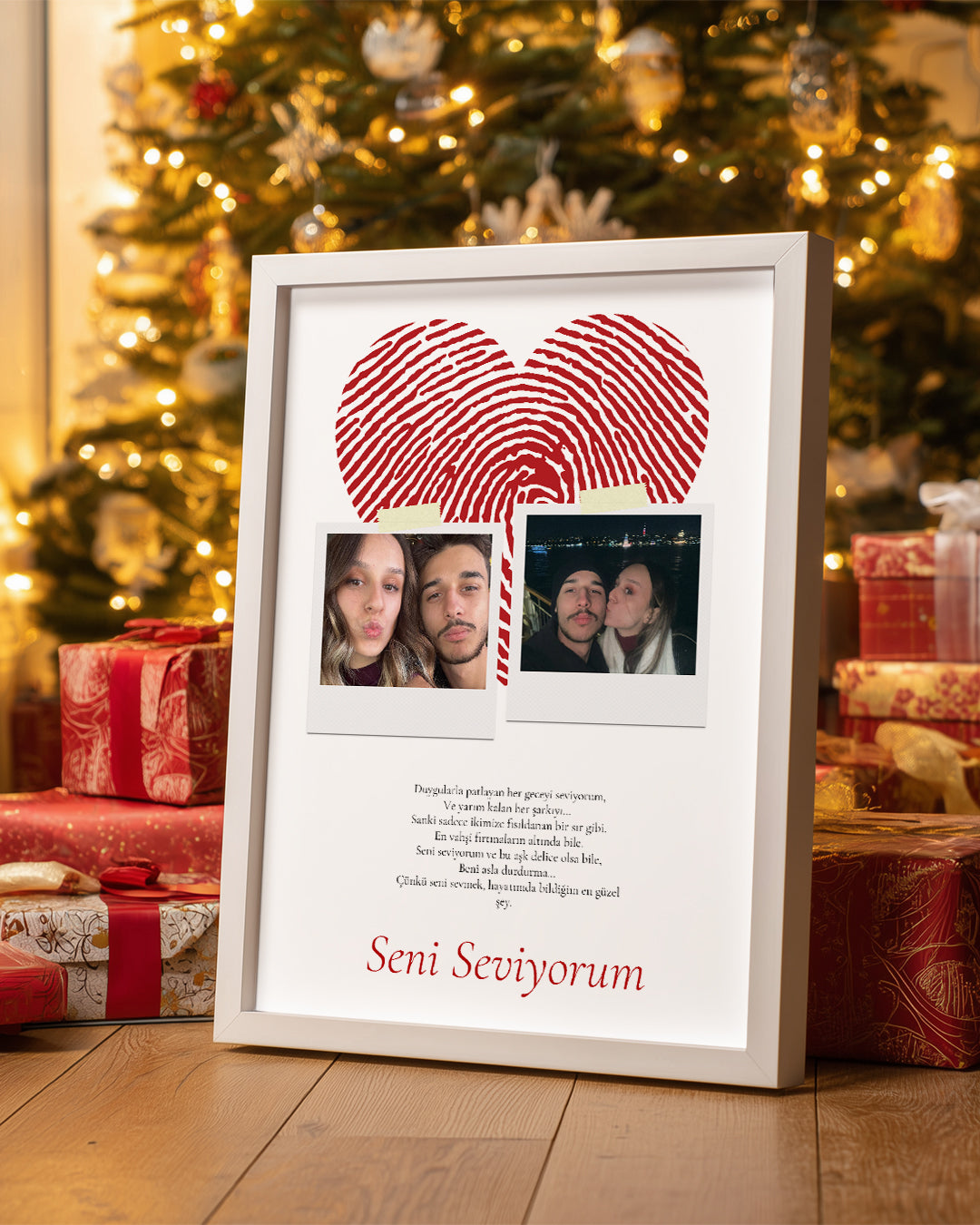 Loveprint – Parmak İzi & Çift Fotoğraf Poster Tablosu