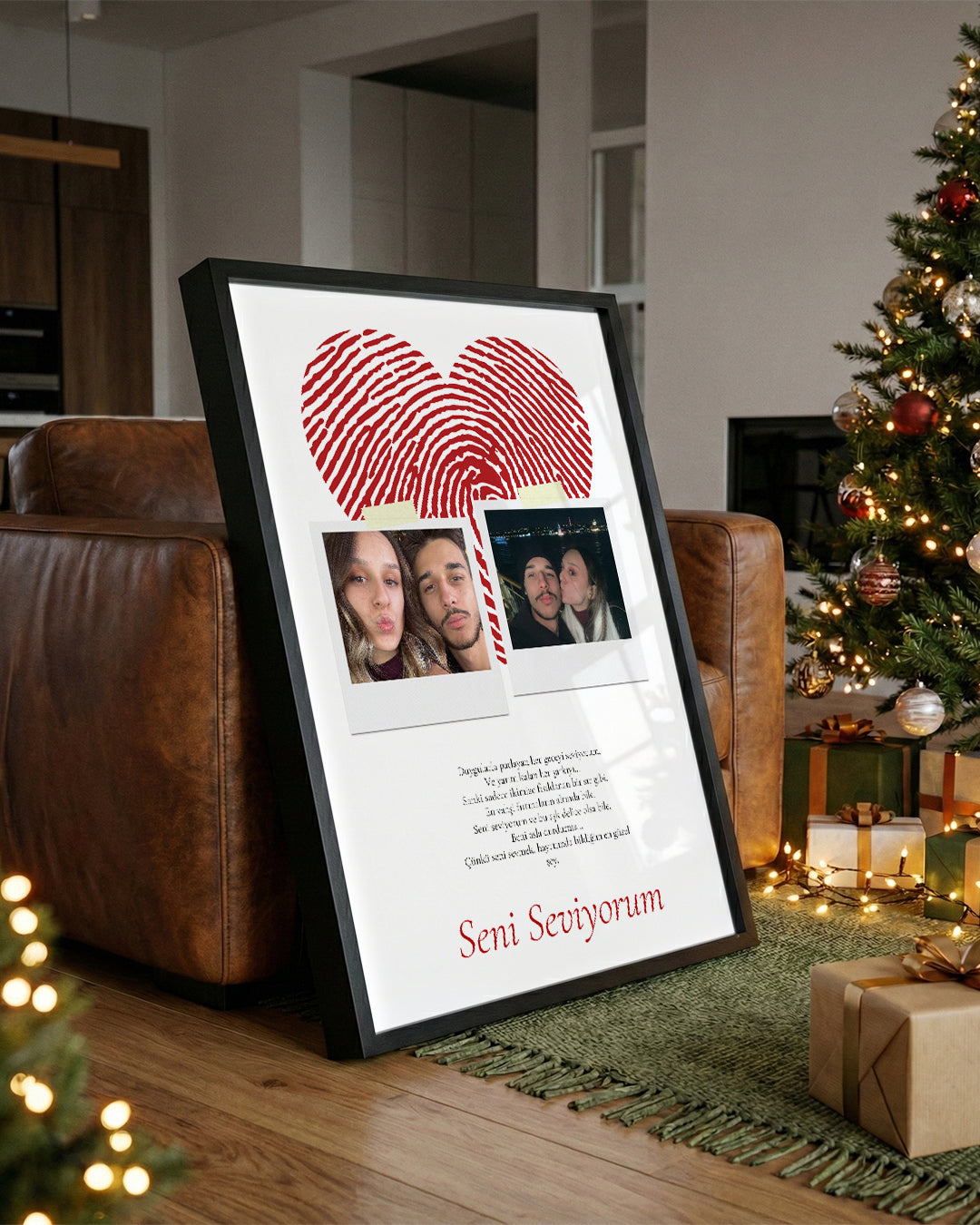 Loveprint – Parmak İzi & Çift Fotoğraf Poster Tablosu