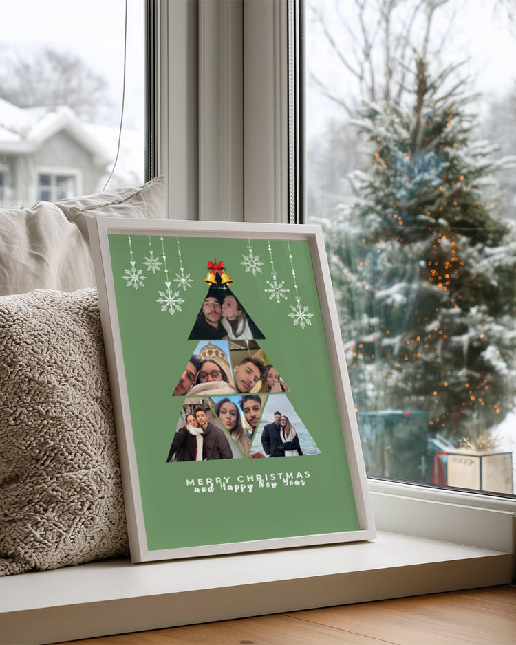 Aşkın Yılbaşı Ağacı – Çift Fotoğraflı Poster Tablosu