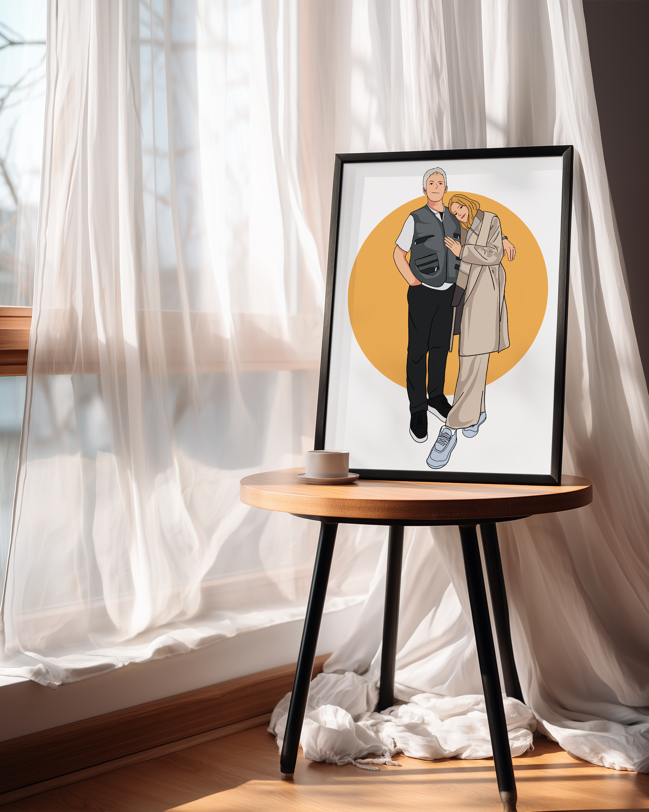Babalara Özel Çizim Karikatür Poster Tablo