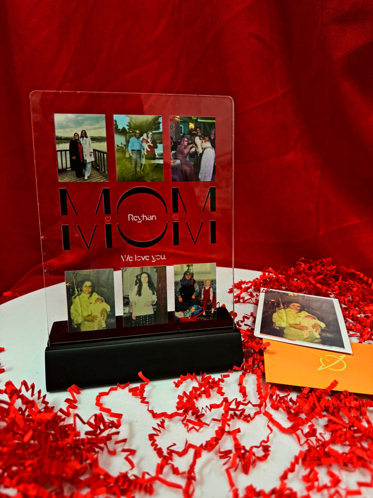 Annelere Özel Mom Yazılı Pleksi Konsept Kutu