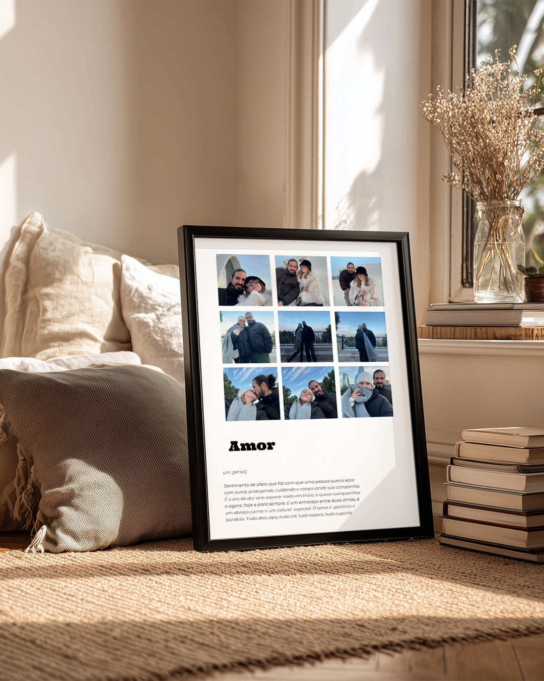 "Amor" Yazılı Fotoğraflı Poster Tablosu