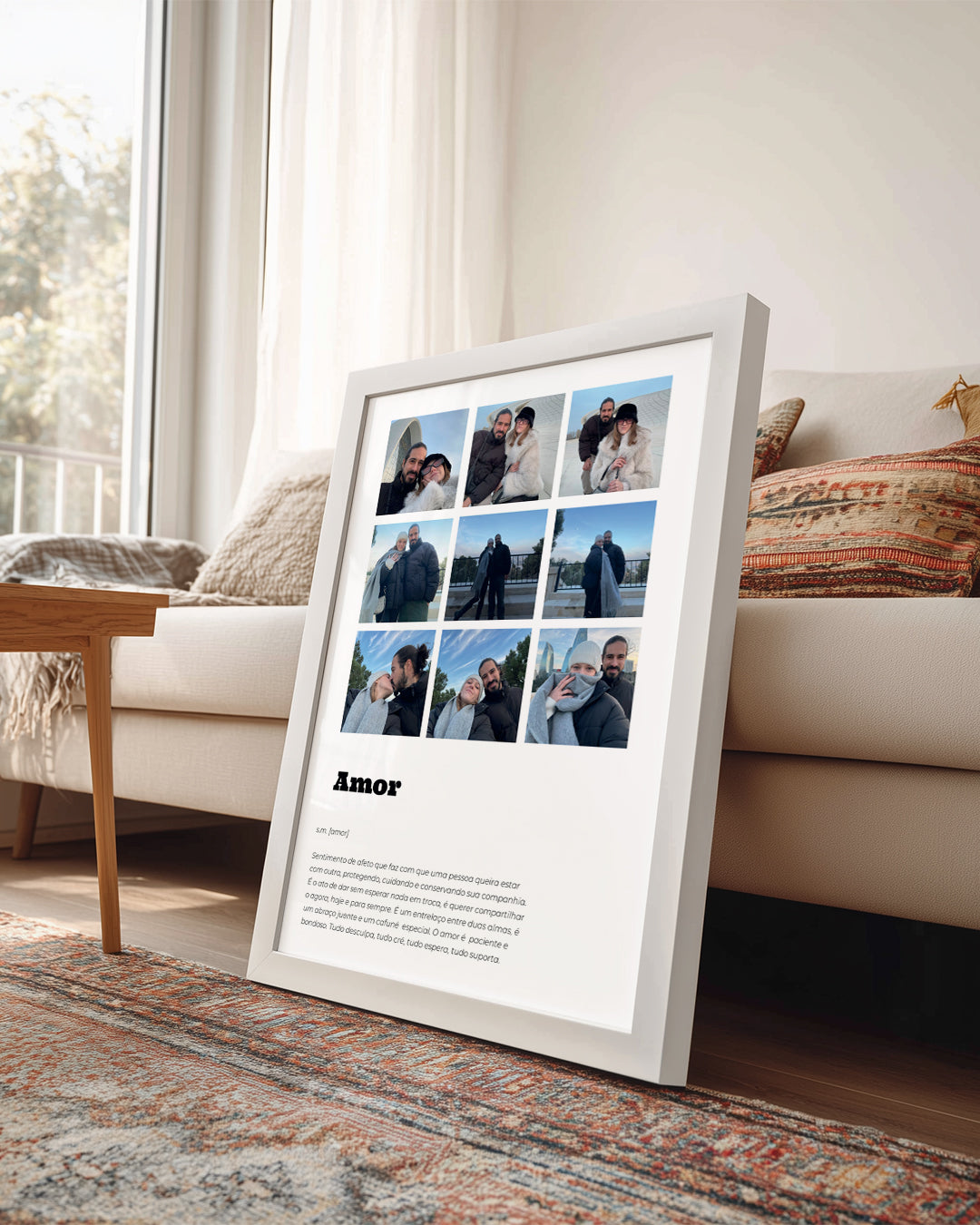 "Amor" Yazılı Fotoğraflı Poster Tablosu