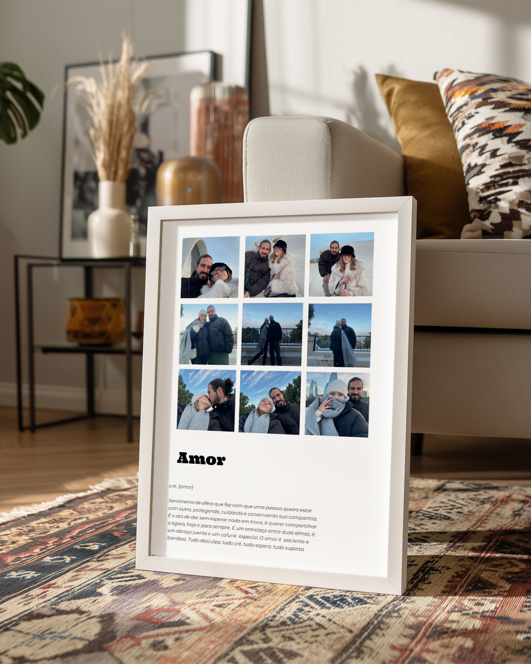 "Amor" Yazılı Fotoğraflı Poster Tablosu