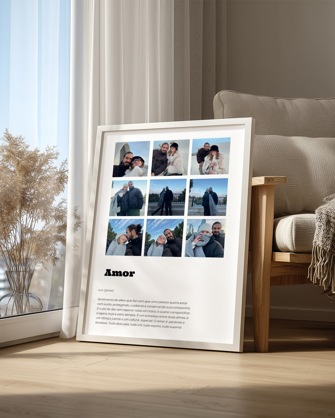 "Amor" Yazılı Fotoğraflı Poster Tablosu