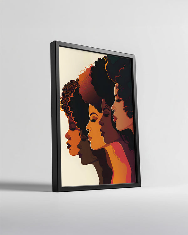 Afrika Kadın Siluetleri - Etnik Poster Tablosu