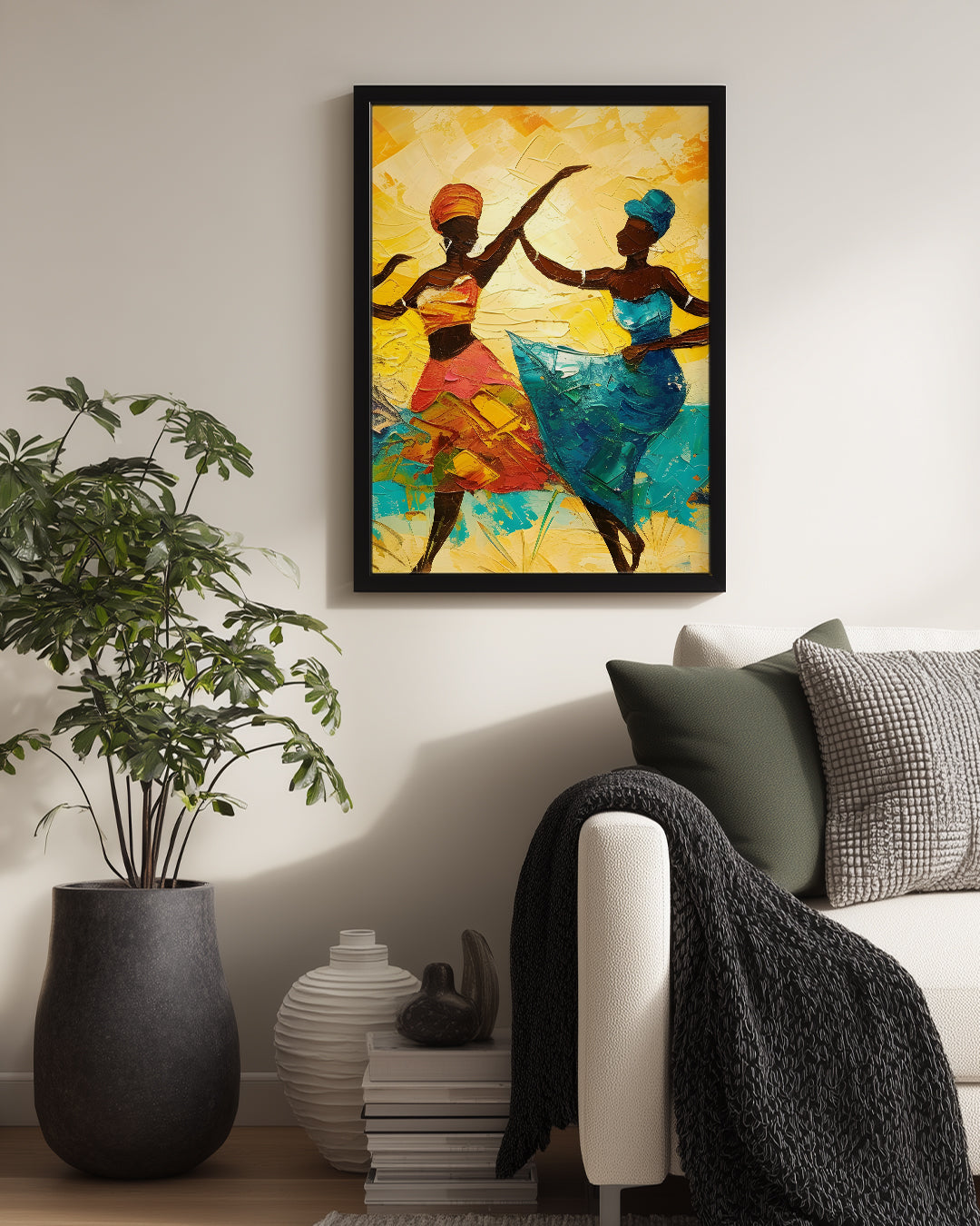 Afrikalı Dans Eden Kadınlar - Etnik Poster Tablosu