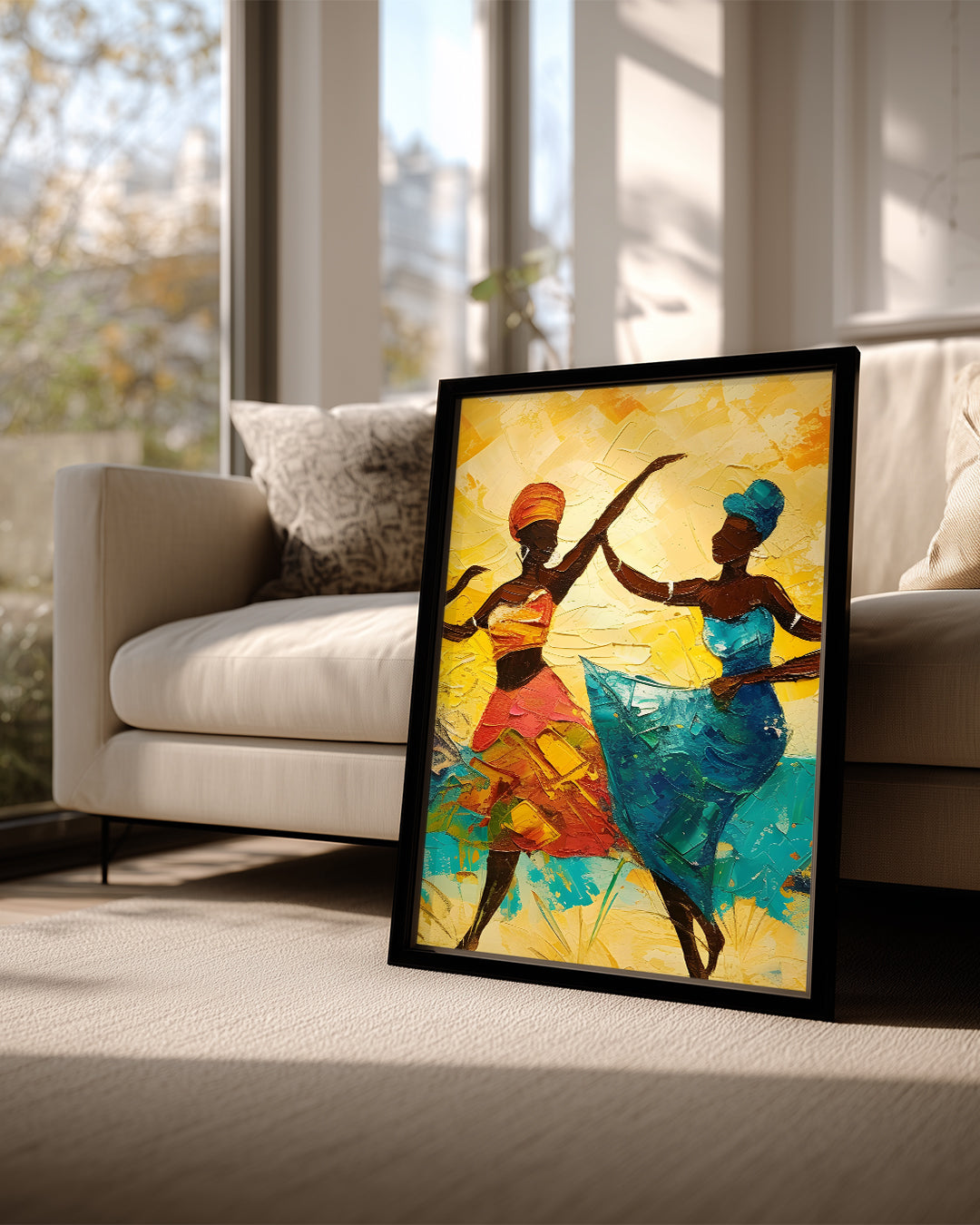 Afrikalı Dans Eden Kadınlar - Etnik Poster Tablosu