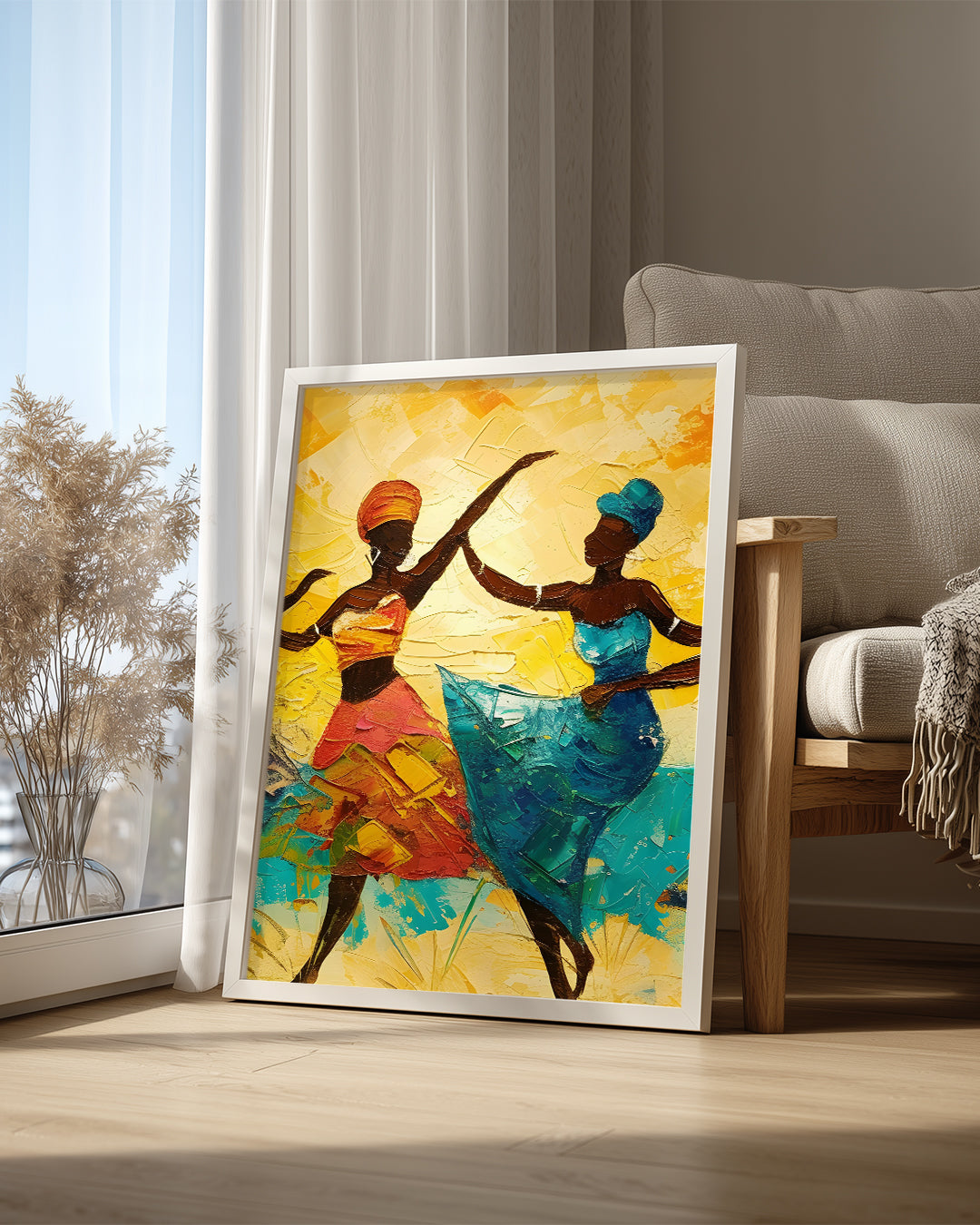 Afrikalı Dans Eden Kadınlar - Etnik Poster Tablosu