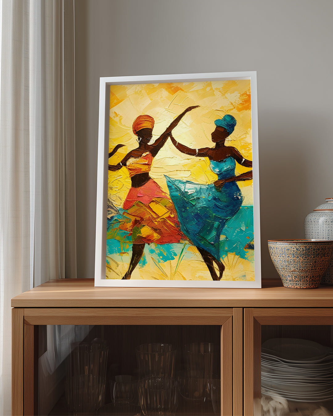 Afrikalı Dans Eden Kadınlar - Etnik Poster Tablosu