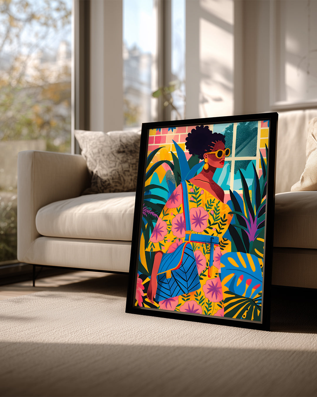 Afrikalı Kadın Moda Ve Doğası - Etnik Poster Tablosu