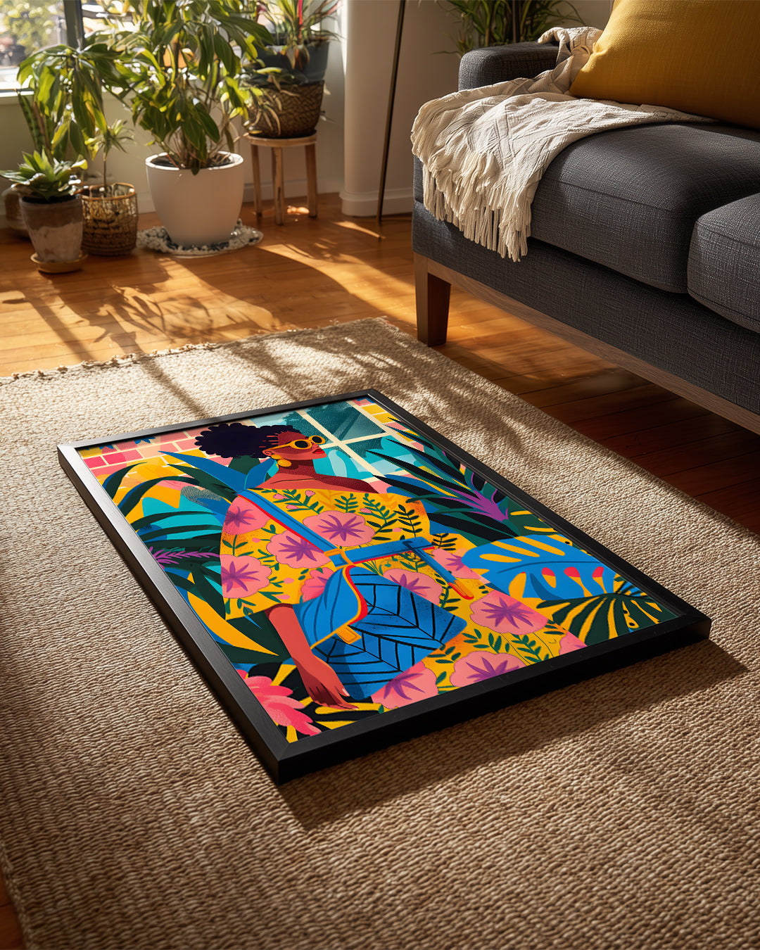 Afrikalı Kadın Moda Ve Doğası - Etnik Poster Tablosu