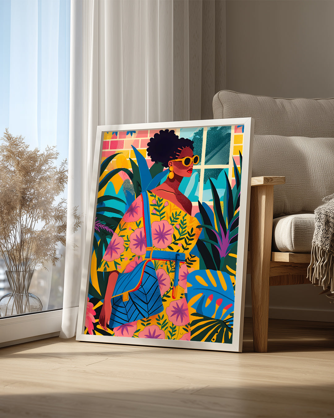 Afrikalı Kadın Moda Ve Doğası - Etnik Poster Tablosu