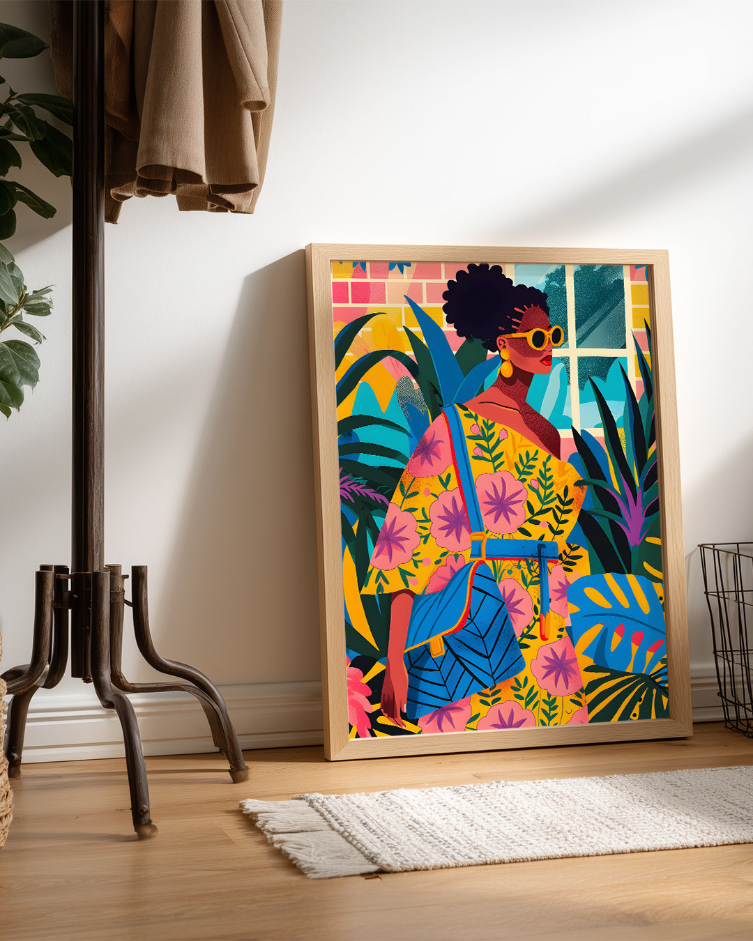 Afrikalı Kadın Moda Ve Doğası - Etnik Poster Tablosu