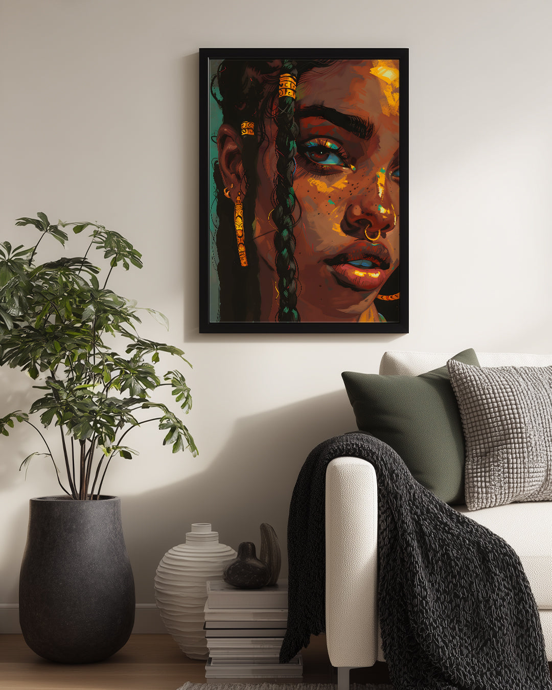 Afrikalı Kadın Portresi - Etnik Poster Tablosu