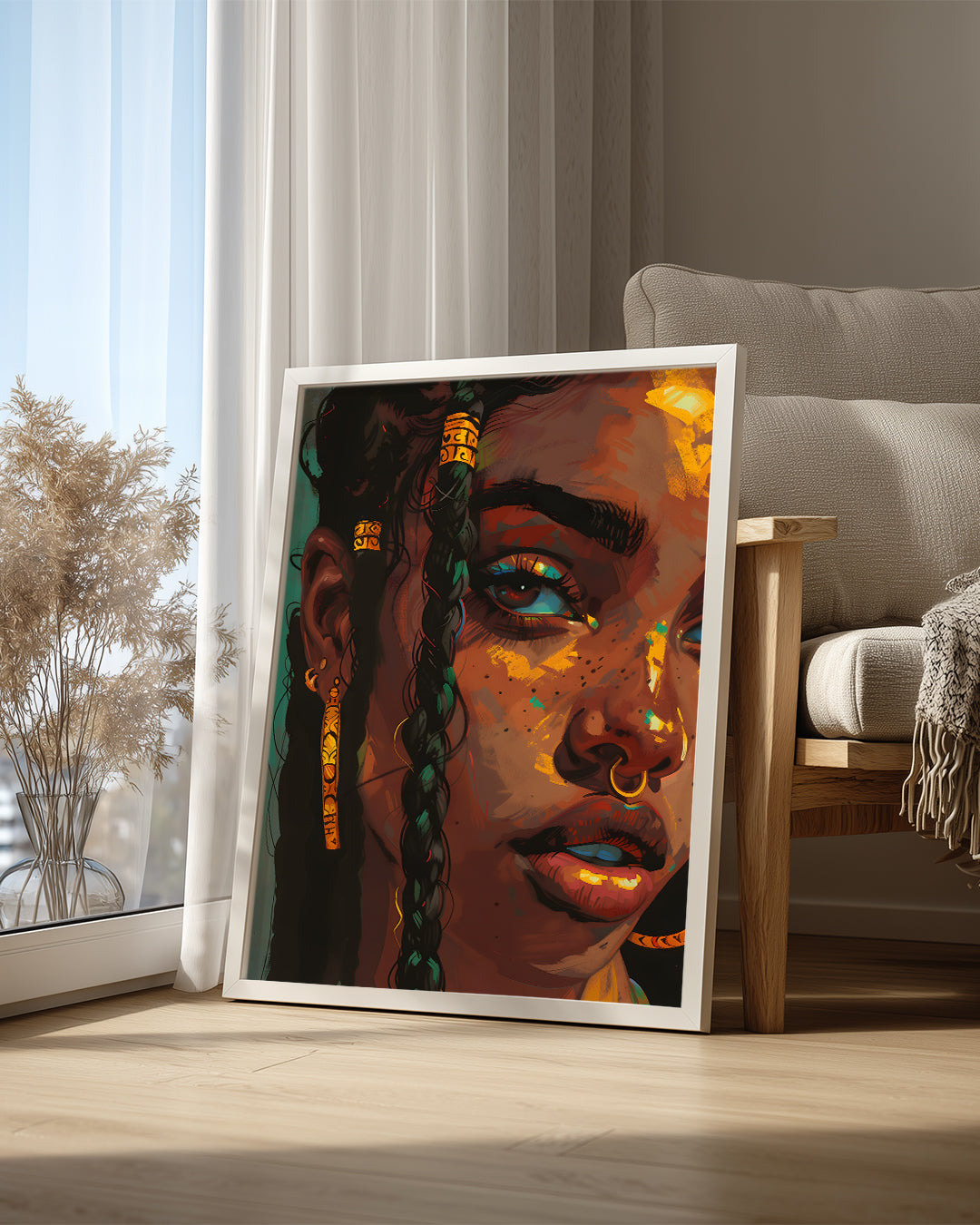 Afrikalı Kadın Portresi - Etnik Poster Tablosu