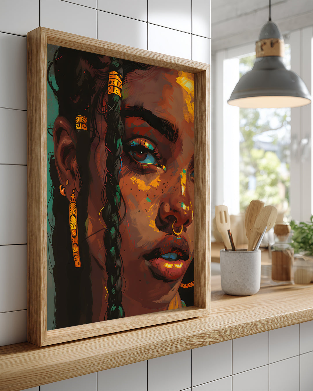 Afrikalı Kadın Portresi - Etnik Poster Tablosu