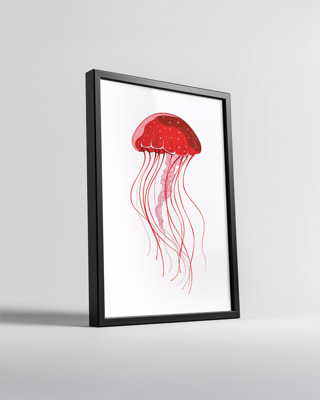 Ahtapot - Kırmızı Jelatinli Poster Tablosu