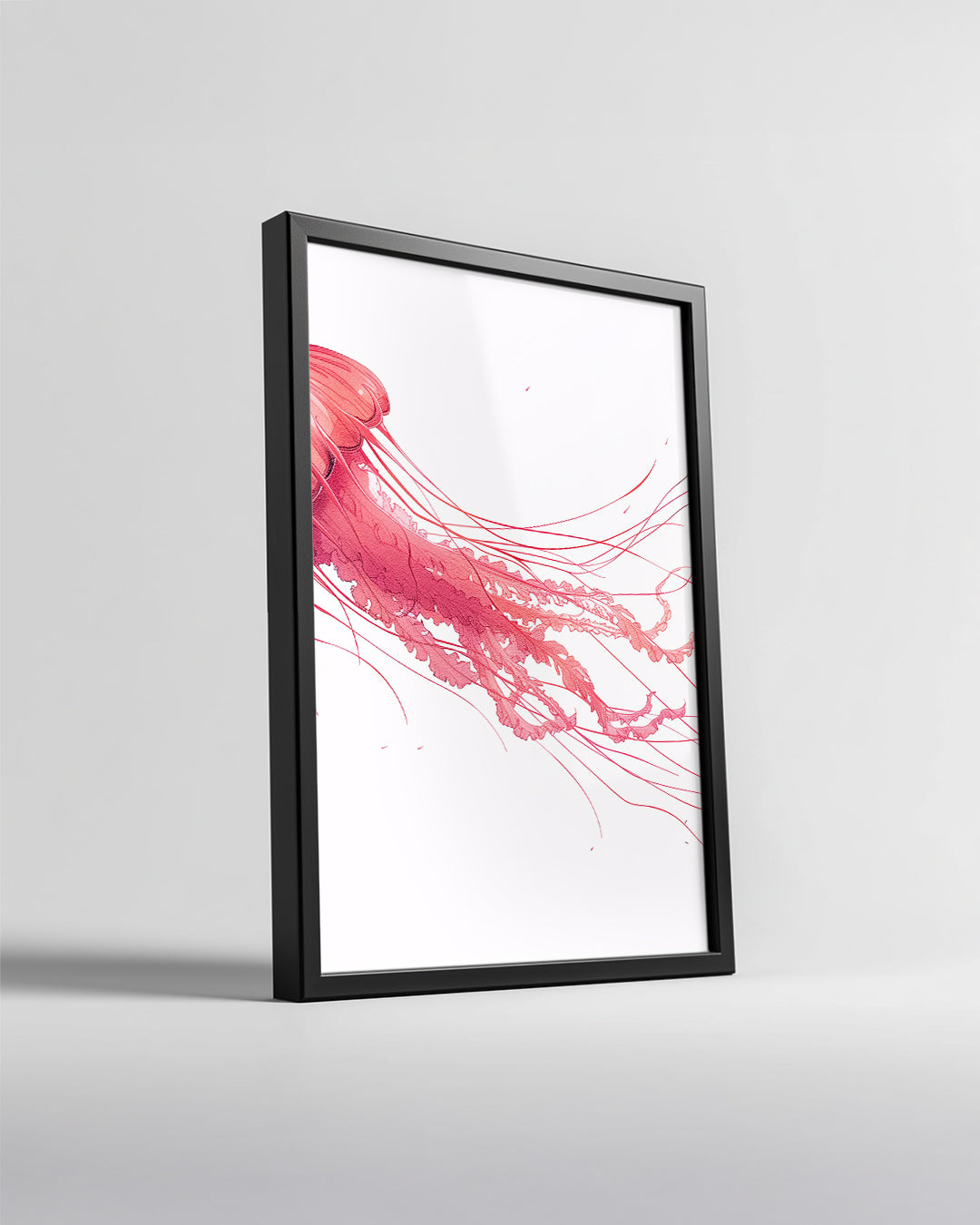 Ahtapot - Pembe İllüzyon Poster Tablosu