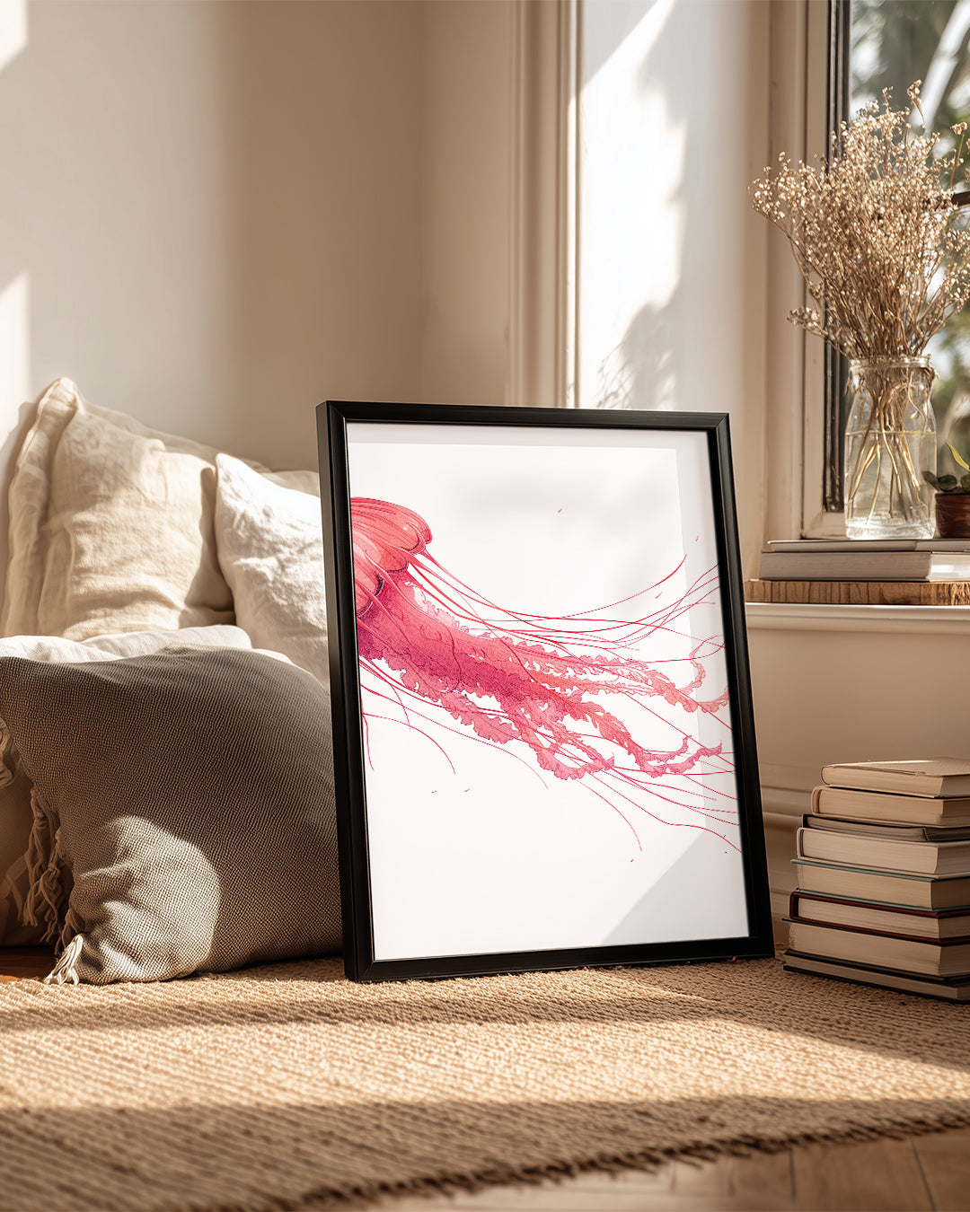 Ahtapot - Pembe İllüzyon Poster Tablosu