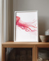 Ahtapot - Pembe İllüzyon Poster Tablosu