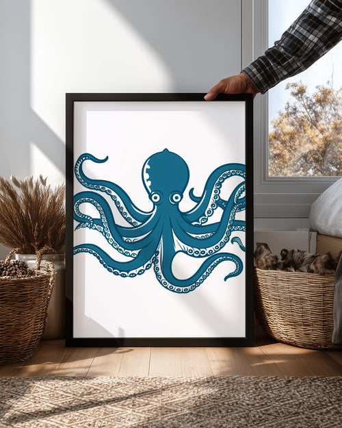 Ahtapot - Sekiz Kolları ile Uzanıyor Poster Tablosu
