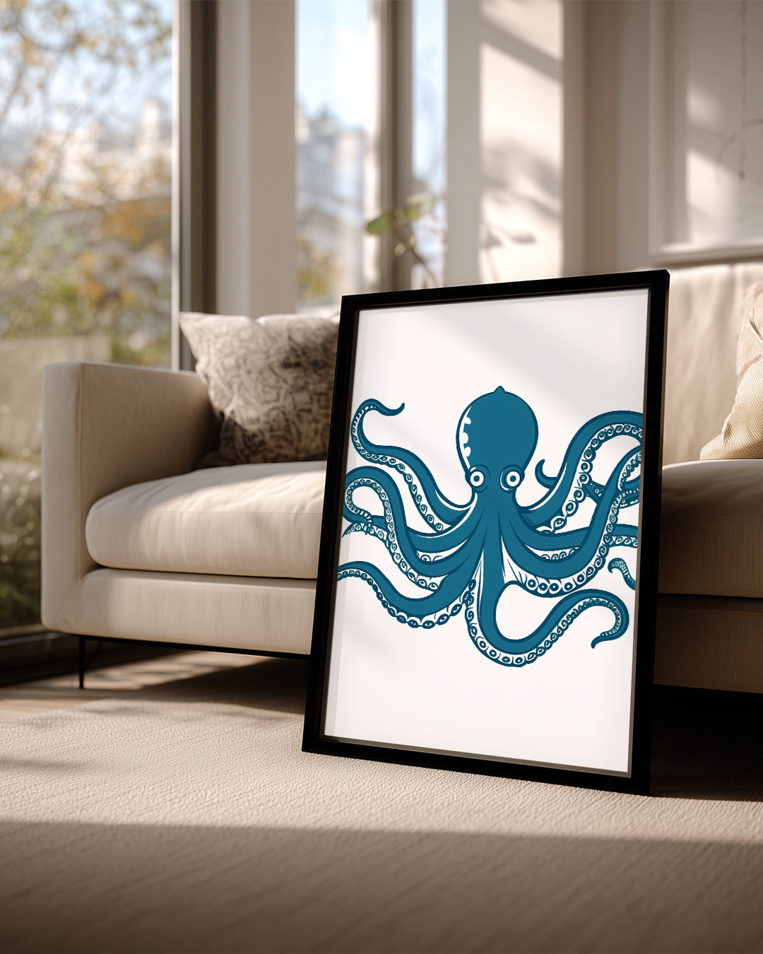 Ahtapot - Sekiz Kolları ile Uzanıyor Poster Tablosu