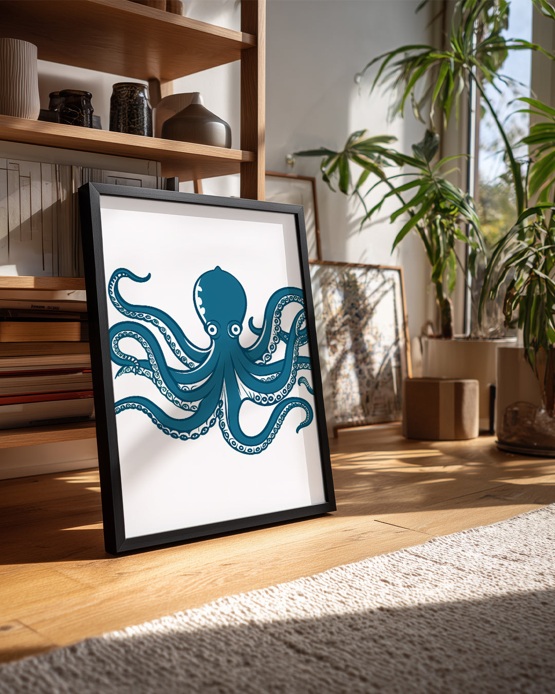 Ahtapot - Sekiz Kolları ile Uzanıyor Poster Tablosu