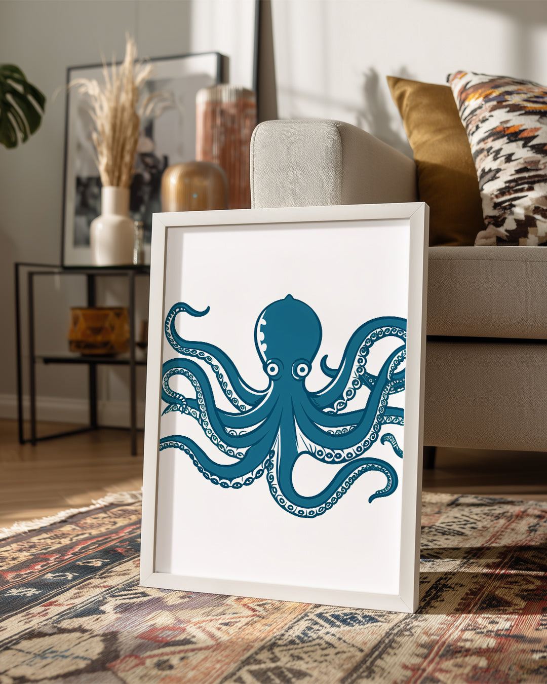 Ahtapot - Sekiz Kolları ile Uzanıyor Poster Tablosu