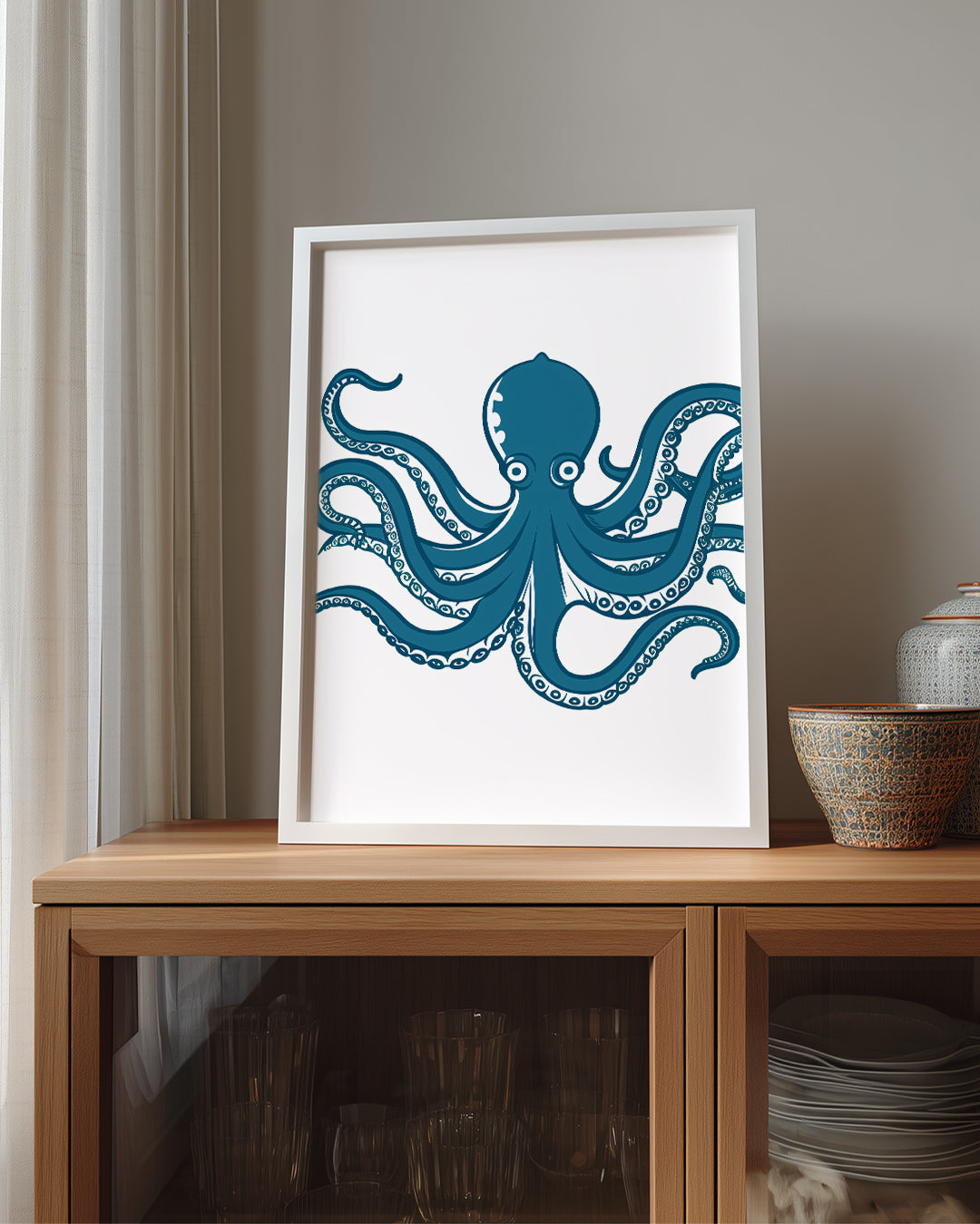 Ahtapot - Sekiz Kolları ile Uzanıyor Poster Tablosu