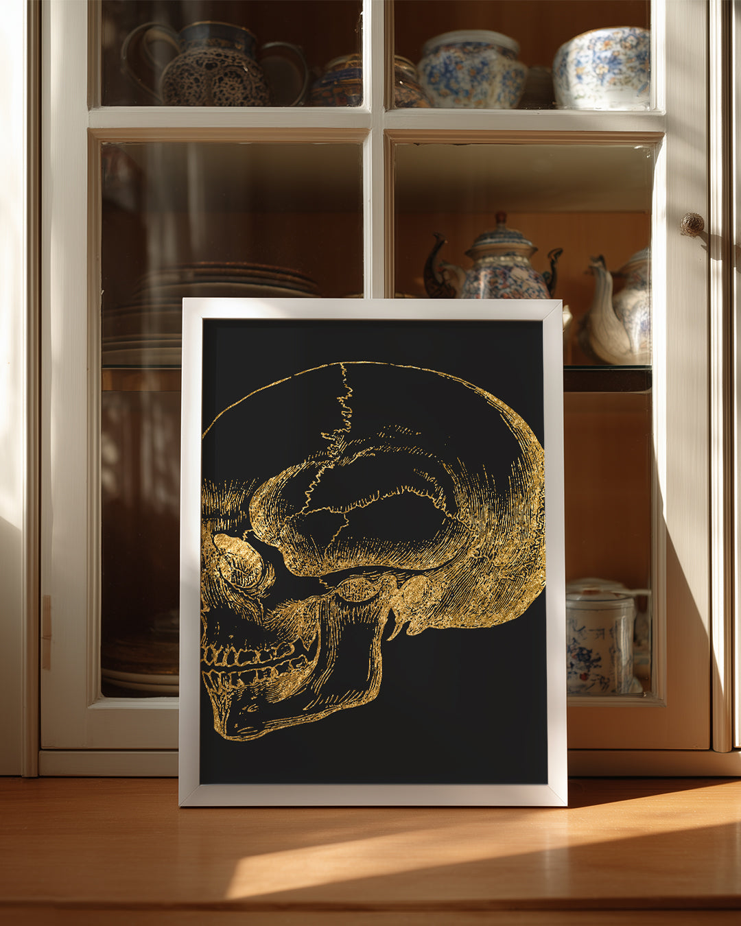 Altın Kafatası - Detaylı Çizim Poster Tablosu