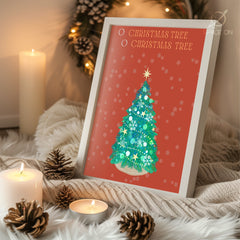 Antique Santa Print Poster Tablosu