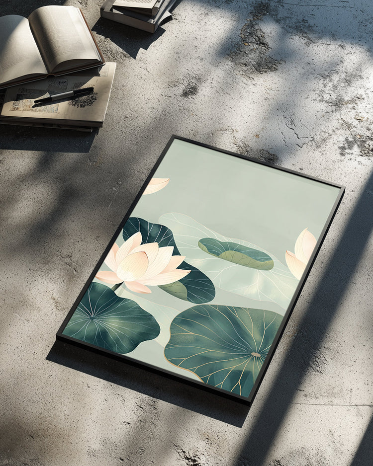 Aqua Serene Poster Tablosu