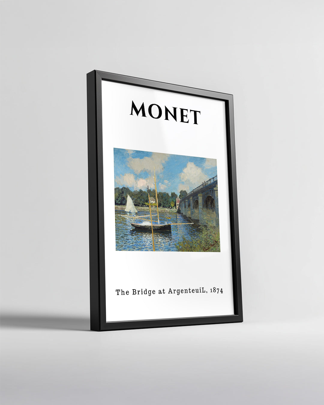 Argenteuil Köprüsü - Claude Monet - 1874 Poster Tablosu