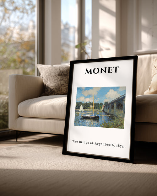 Argenteuil Köprüsü - Claude Monet - 1874 Poster Tablosu